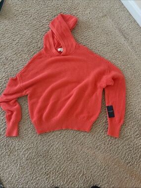 NWT Lucky Brand Women’s Coral Hooded Knit Sweater